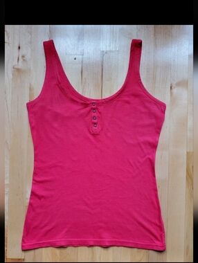 OP Girls Tank Top Red Sleeveless Pullover Stretch Cotton Blend M 7-9